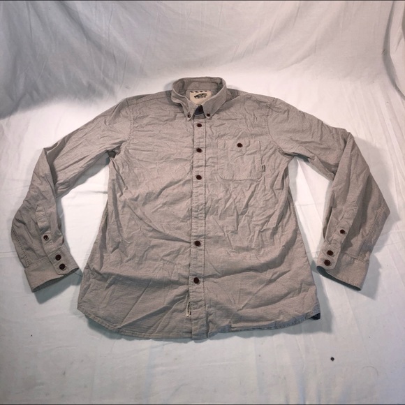 Vans Other - Men’s Vans Striped Long Sleeve Casual Button Up Shirt Size Small Gray